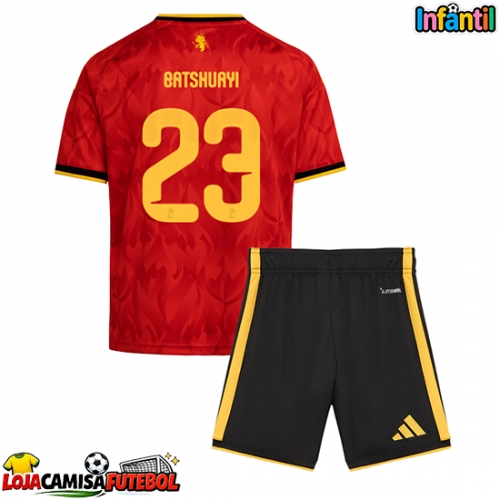 Camisa de Futebol Bélgica Michy Batshuayi #23 Equipamento Principal Infantil Mundo 2026 Manga Curta (+ Calças curtas)